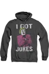 Gildan Batman Classic Tv Got Jokes Adult Heather Hoodie / Hooded Sweatshirt In Black