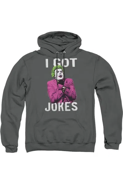 Gildan Batman Classic Tv Got Jokes Adult Pull Over Hoodie / Hooded Sweatshirt In Pink