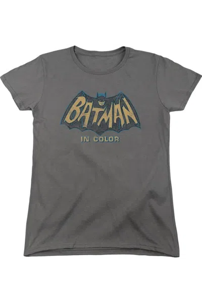 Gildan Batman Classic Tv In Color Short Sleeve Womens Tee / T-shirt In Pink