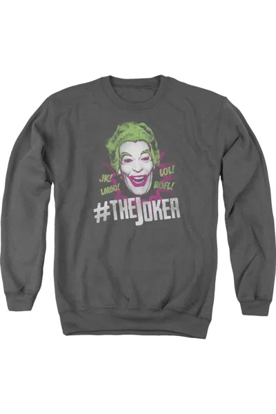 Gildan Batman Classic Tv #joker Adult Crewneck Sweatshirt In Pink