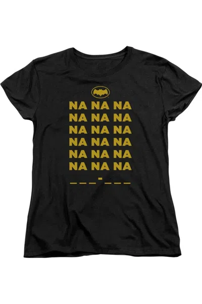 Gildan Batman Classic Tv Na Na Na Short Sleeve Womens Tee / T-shirt In Black