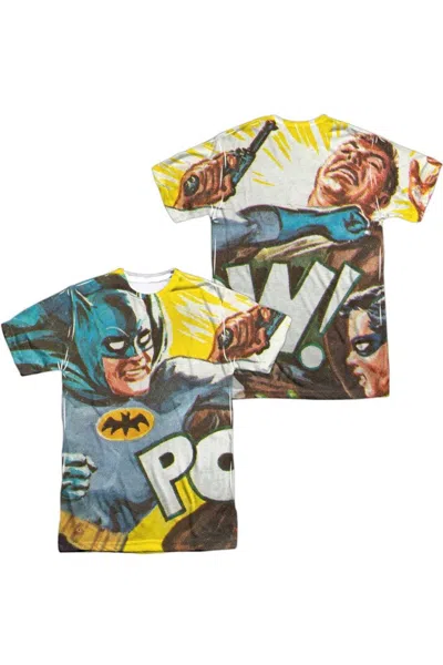 Gildan Batman Classic Tv On The Chin (front/back Print) Short Sleeve Adult Poly Crew Tee / T-shirt In White