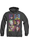 Gildan Batman Classic Tv Pop Cast Adult Heather Hoodie / Hooded Sweatshirt In Black