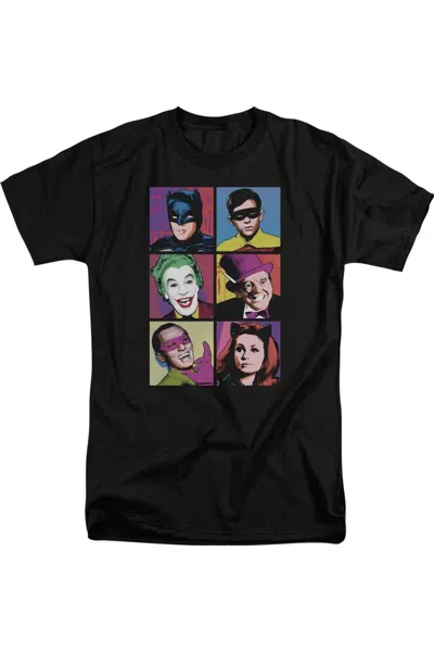 Gildan Batman Classic Tv Pop Cast Short Sleeve Adult Tall Tee / T-shirt In Black