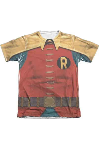 Gildan Batman Classic Tv Robin Costume Adult Poly/cotton Short Sleeve Tee / T-shirt In White