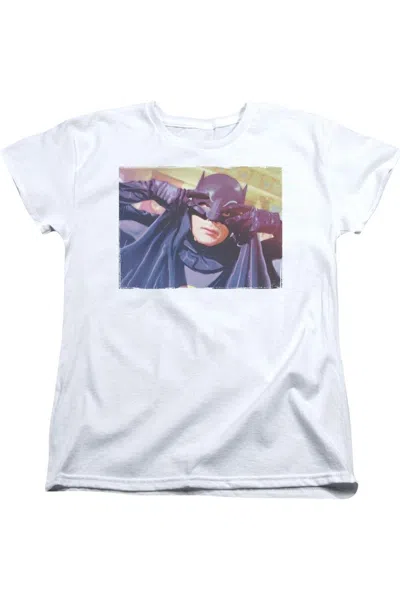 Gildan Batman Classic Tv Smooth Groove Short Sleeve Womens Tee / T-shirt In White