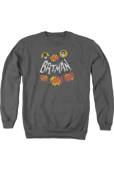 Gildan Batman Classic Tv Sound Effects Adult Crewneck Sweatshirt In Pink