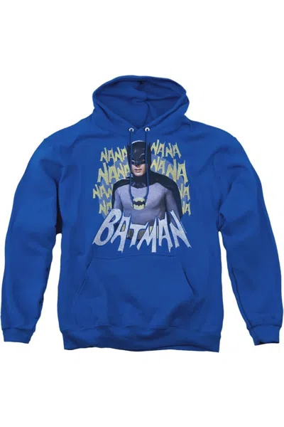 Gildan Batman Classic Tv Theme Song Adult Pull Over Hoodie / Hooded Sweatshirt In Blue