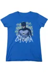 Gildan Batman Classic Tv Theme Song Short Sleeve Womens Tee / T-shirt In Blue