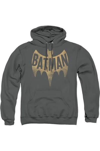 Gildan Batman Classic Tv Vintage Logo Adult Pull Over Hoodie / Hooded Sweatshirt In Pink