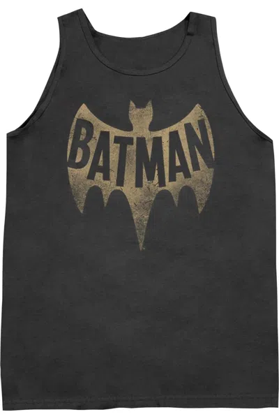 Gildan Batman Classic Tv Vintage Logo Adult Tank Top In Black