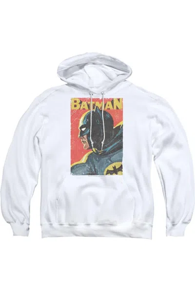 Gildan Batman Classic Tv Vintman Adult Pull Over Hoodie / Hooded Sweatshirt In White