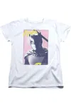 Gildan Batman Classic Tv Wayne 80s Short Sleeve Womens Tee / T-shirt In White