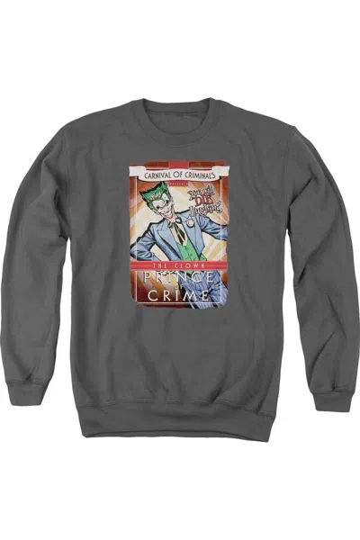 Gildan Batman Clown Prince Adult Crewneck Sweatshirt In Pink