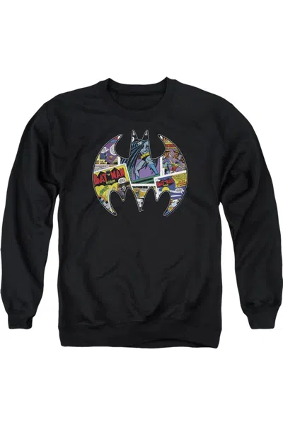 Gildan Batman Comic Bat Adult Crewneck Sweatshirt In Black