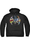 Gildan Batman Comic Bat Adult Pull Over Hoodie / Hooded Sweatshirt In Black