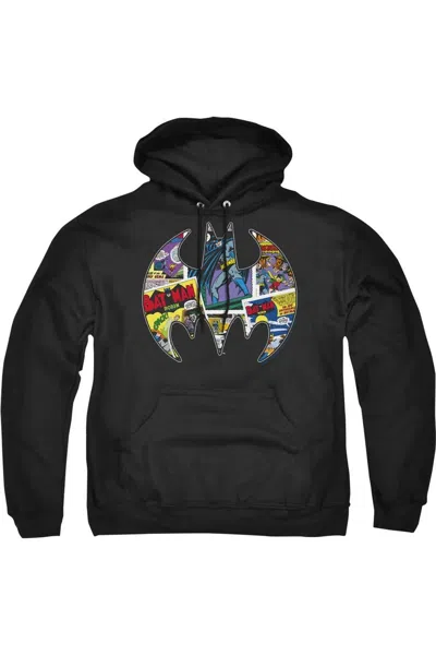 Gildan Batman Comic Bat Adult Pull Over Hoodie / Hooded Sweatshirt In Black
