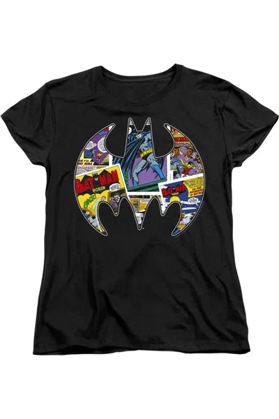 Gildan Batman Comic Bat Short Sleeve Women´s Tee / T-shirt In Black