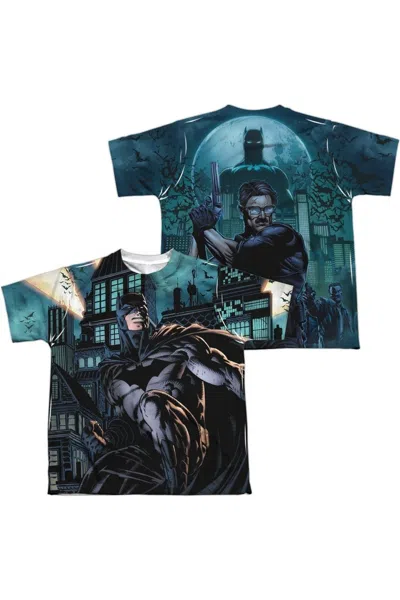 Gildan Kids' Batman Coming For You (front/back Print) Short Sleeve Youth Poly Crew Tee / T-shirt In Blue