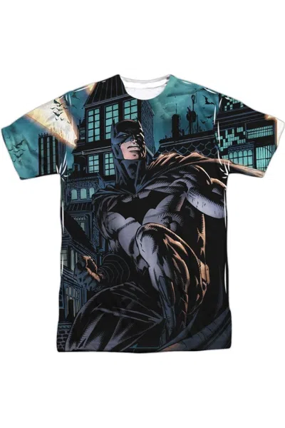 Gildan Batman Coming For You Short Sleeve Adult Poly Crew Tee / T-shirt In White
