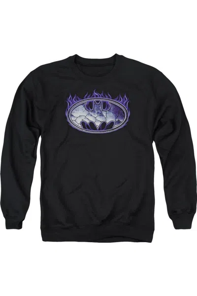 Gildan Batman Cracked Shield Adult Crewneck Sweatshirt In Black