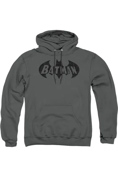 Gildan Batman Crackle Bat Adult Pull Over Hoodie / Hooded Sweatshirt In Pink