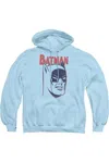 Gildan Batman Crayon Man Adult Pull Over Hoodie / Hooded Sweatshirt In Blue