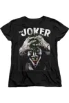 Gildan Batman Crazed Joker Short Sleeve Women´s Tee / T-shirt In Black