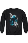 Gildan Batman Crazy Grin Adult Crewneck Sweatshirt In Black