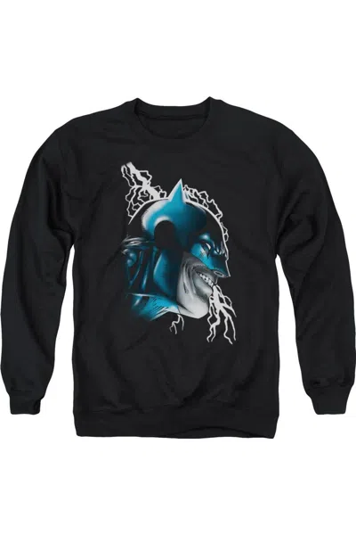 Gildan Batman Crazy Grin Adult Crewneck Sweatshirt In Black