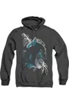 Gildan Batman Crazy Grin Adult Heather Hoodie / Hooded Sweatshirt In Black