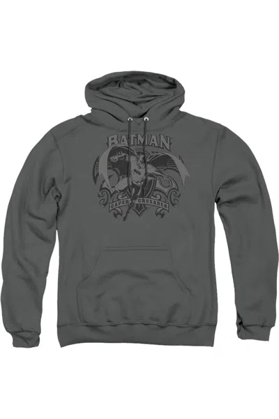 Gildan Batman Crusade Adult Pull Over Hoodie / Hooded Sweatshirt In Pink
