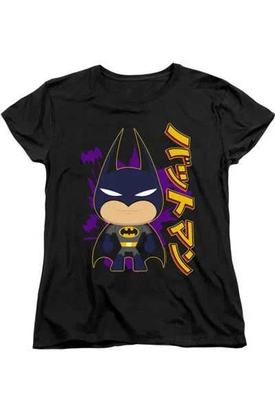 Gildan Batman Cute Kanji Short Sleeve Women´s Tee / T-shirt In Black