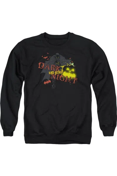 Gildan Batman Dark And Scary Night Adult Crewneck Sweatshirt In Black