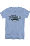 Gildan Batman Dark Knight Blue Camo Short Sleeve Womens Tee / T-shirt In Multi