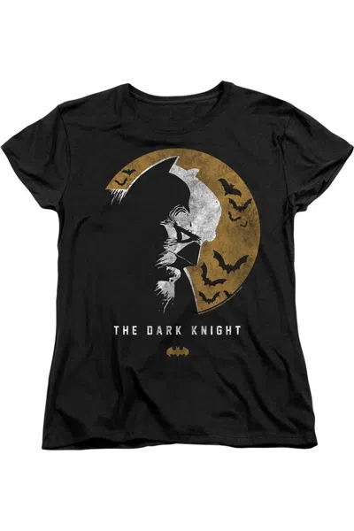 Gildan Batman Dark Knight Moon Short Sleeve Women´s Tee / T-shirt In Black