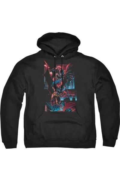 Gildan Batman Dark Knight Panels Adult Pull Over Hoodie / Hooded Sweatshirt In Black