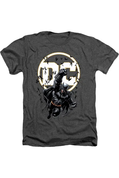 Gildan Batman Dc Comics Adult Heather Tee / T-shirt In Gray