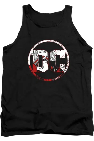 Gildan Batman Dc Comics Logo Harley Adult Tank Top In Black