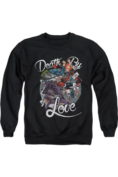 Gildan Batman Death By Love Adult Crewneck Sweatshirt In Black