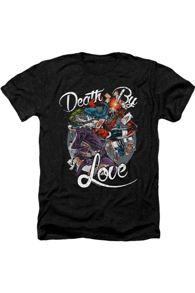 Gildan Batman Death By Love Adult Heather Tee / T-shirt In Black