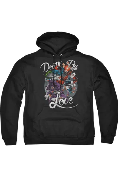 Gildan Batman Death By Love Adult Pull Over Hoodie / Hooded Sweatshirt In Black