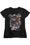 Gildan Batman Death By Love Short Sleeve Womens Tee / T-shirt In Black