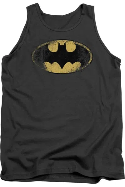 Gildan Batman Destroyed Logo Adult Tank Top In Pink