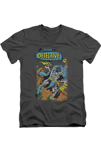 Gildan Batman Detective #487 Short Sleeve Adult V Neck Tee / T-shirt In Pink