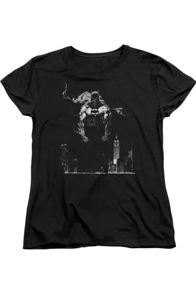 Gildan Batman Dirty City Short Sleeve Womens Tee / T-shirt In Black