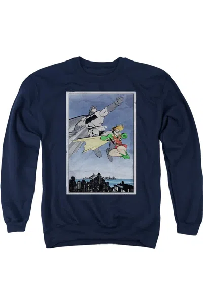 Gildan Batman Dkr Duo Adult Crewneck Sweatshirt In Blue