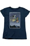 Gildan Batman Dkr Duo Short Sleeve Womens Tee / T-shirt In Blue