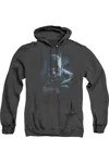 Gildan Batman Dont Mess With The Bat Adult Heather Hoodie / Hooded Sweatshirt In Black