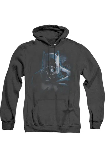 Gildan Batman Dont Mess With The Bat Adult Heather Hoodie / Hooded Sweatshirt In Black